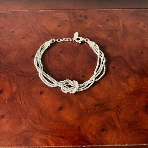 Dyadema Italy 925 Sterling Silver 4 Strands Knot Bracelet